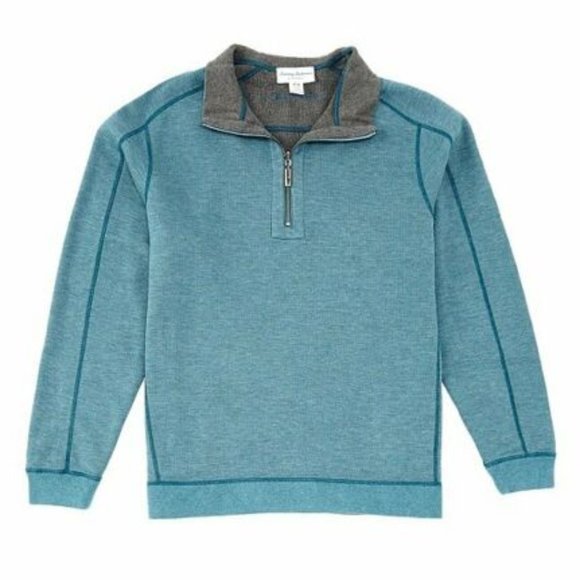 Tommy Bahama Reversible Half-Zip Pullover - Picture 1 of 2